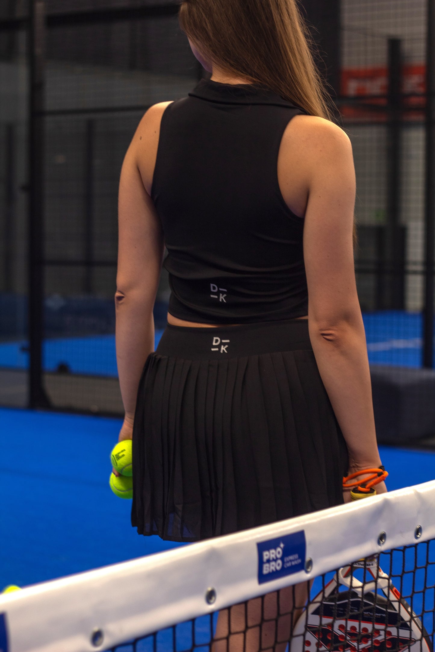 Black Soft Material Padel Skirt Set - dkapranga