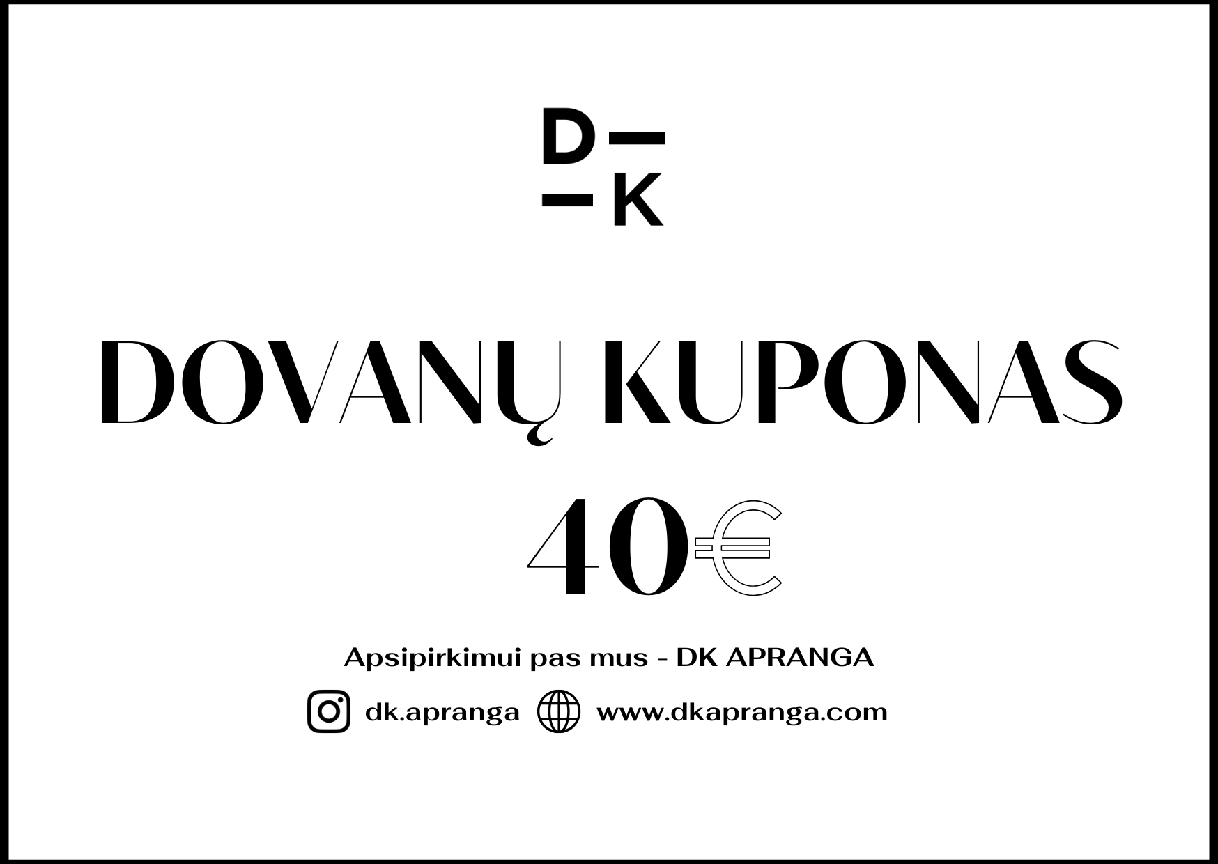 DK Apranga Gift Card